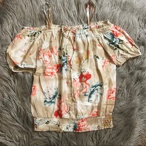 Floral off the shoulders top